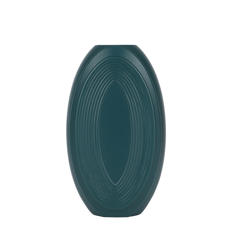 Textured Oval Decorative Vase Kalsten