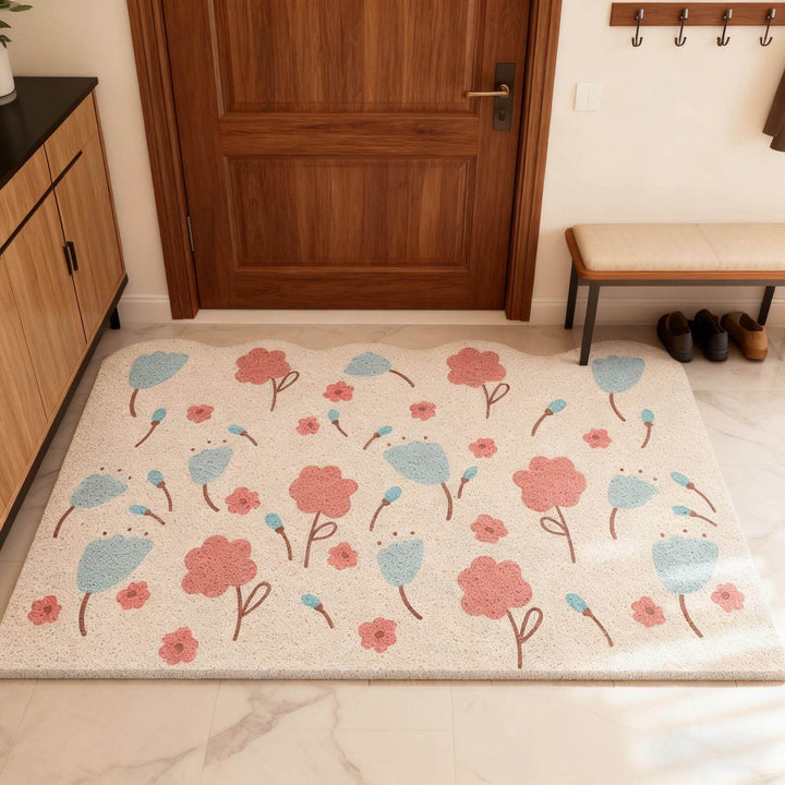 Floral Patterned Decorative Area Mat