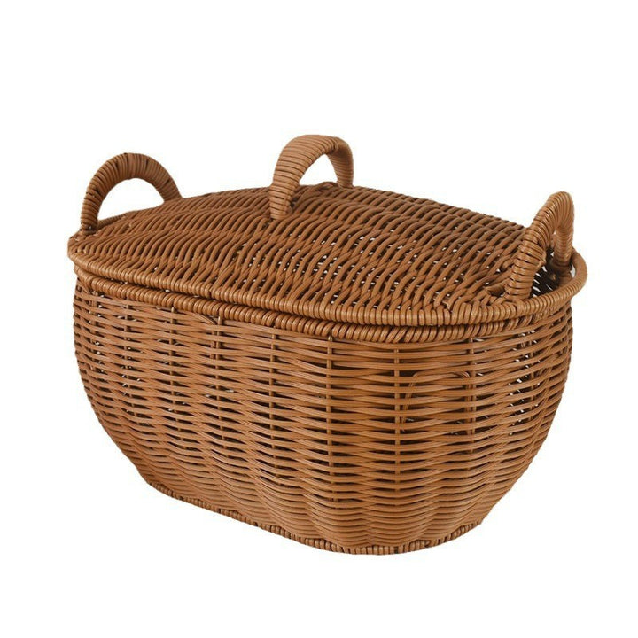 Handwoven Wicker Storage Basket Kalsten