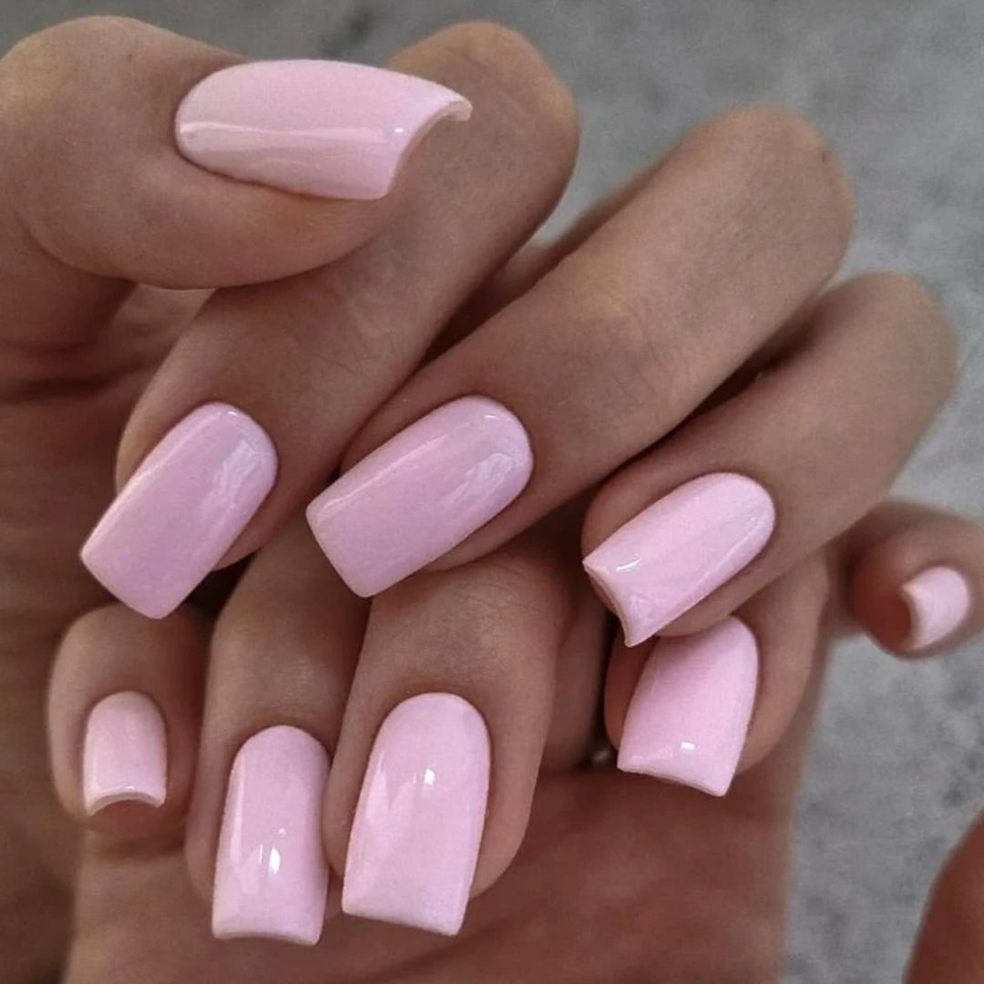 High-Gloss Square Nail Extensions