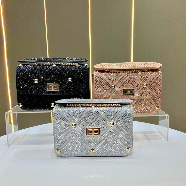 Sparkling Studded Evening Handbag