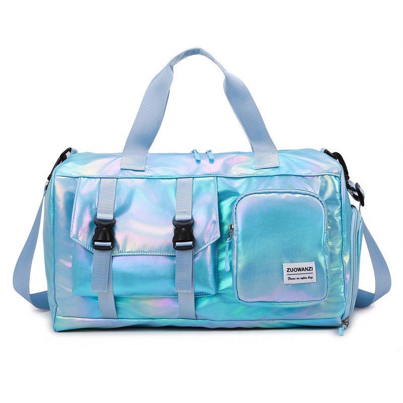 Iridescent Multi-Pocket Travel Duffel Bag Kalsten