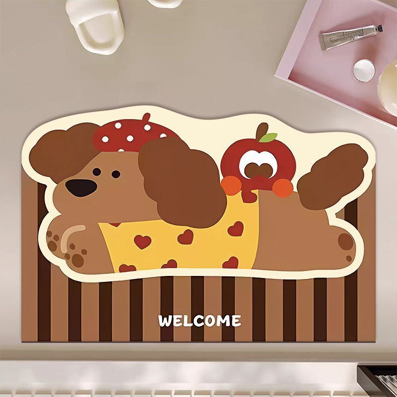 Cute Cartoon Otter-Themed Bath Mat Kalsten