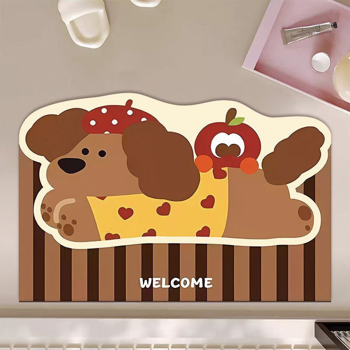 Cute Cartoon Otter-Themed Bath Mat Kalsten