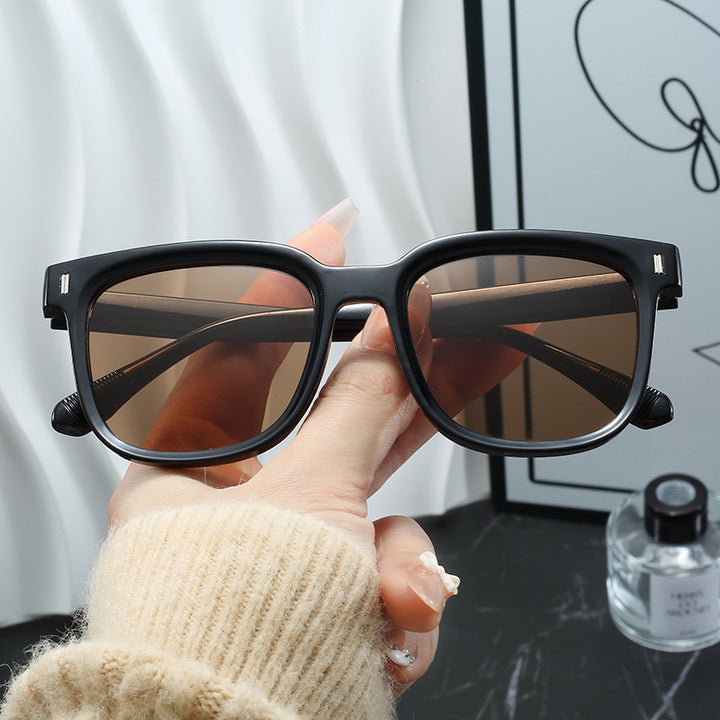 Women Fashionable Square Sunglasses with Transparent Frame Kalsten
