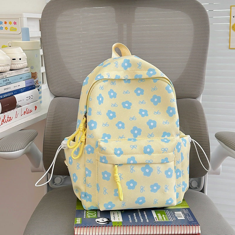 Floral-Embellished Patterned Backpack Kalsten