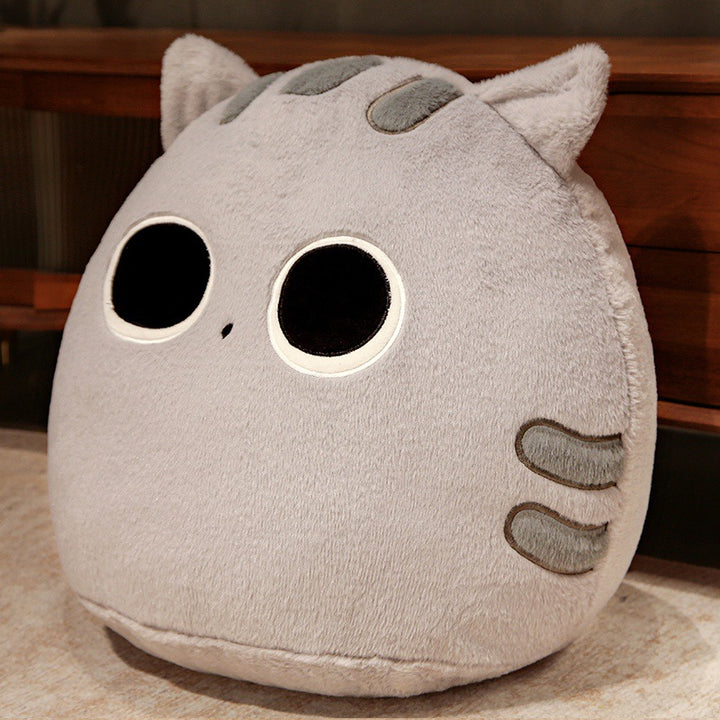 Cozy plush floor seat pouf in cat shape with shape-retaining filling