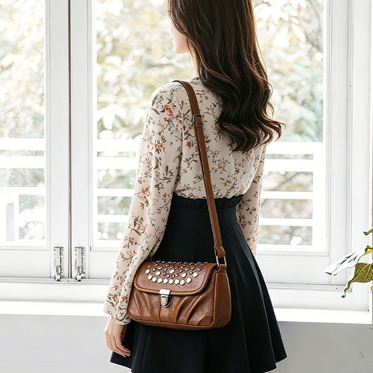 Decorative Studded Crossbody Bag