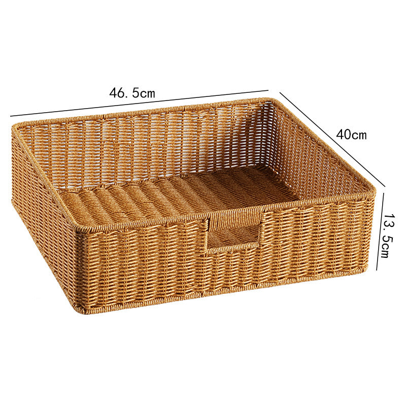 Handwoven Storage Basket with Cutout Handles Kalsten