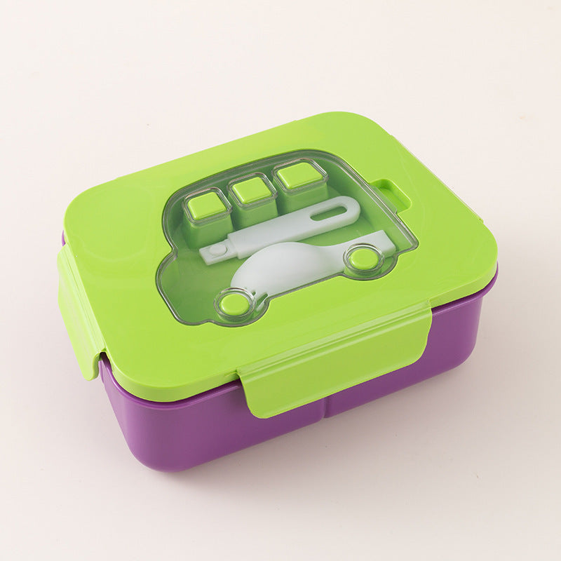 Multi-Functional Bento Lunch Box with Compartments and Utensils