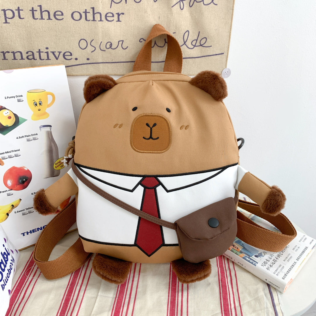 Plush backpack with funny bear design Kalsten