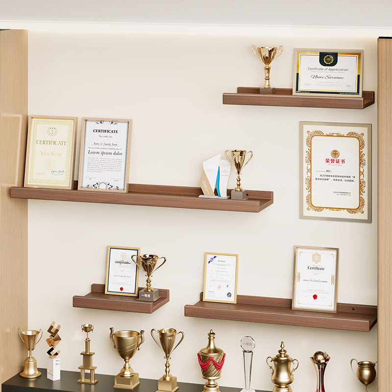Wall-Mounted Floating Display Shelf Lacquered High-Gloss MDF
