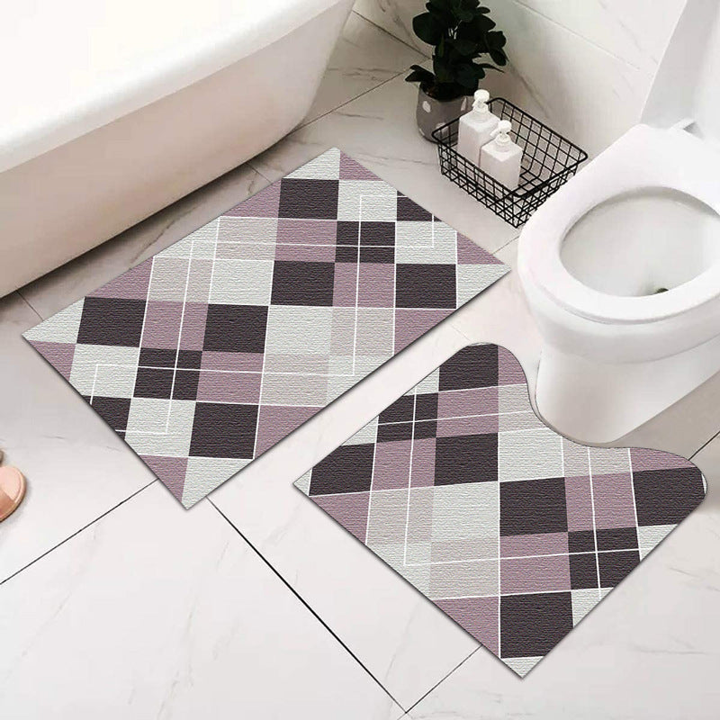 Abstract Geometric Bath Mat Set