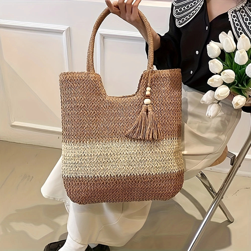 Handmade Macrame Bag with Decorative Fringes Kalsten