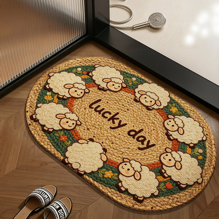 Decorative Pumpkin-Themed Area Mat