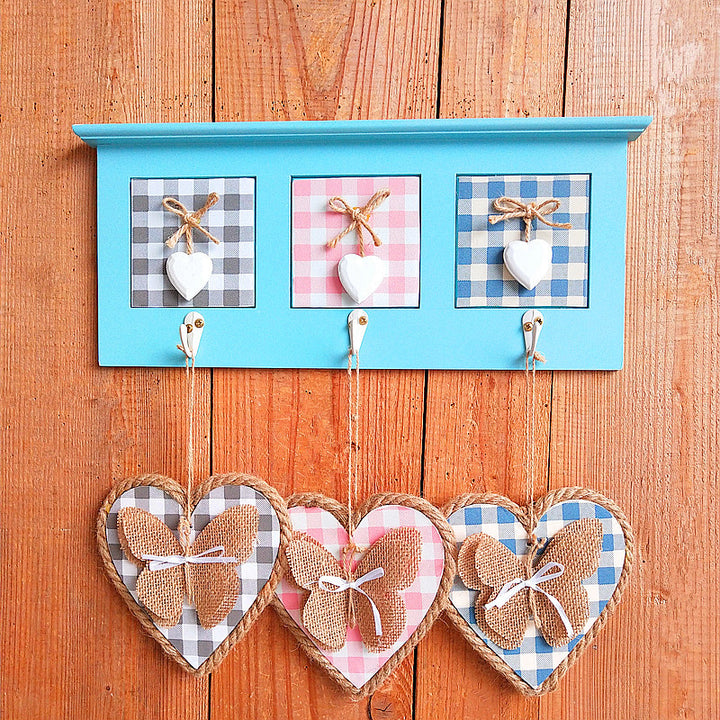 Heart-Shaped Decorative Wall Decor with Butterfly Motif