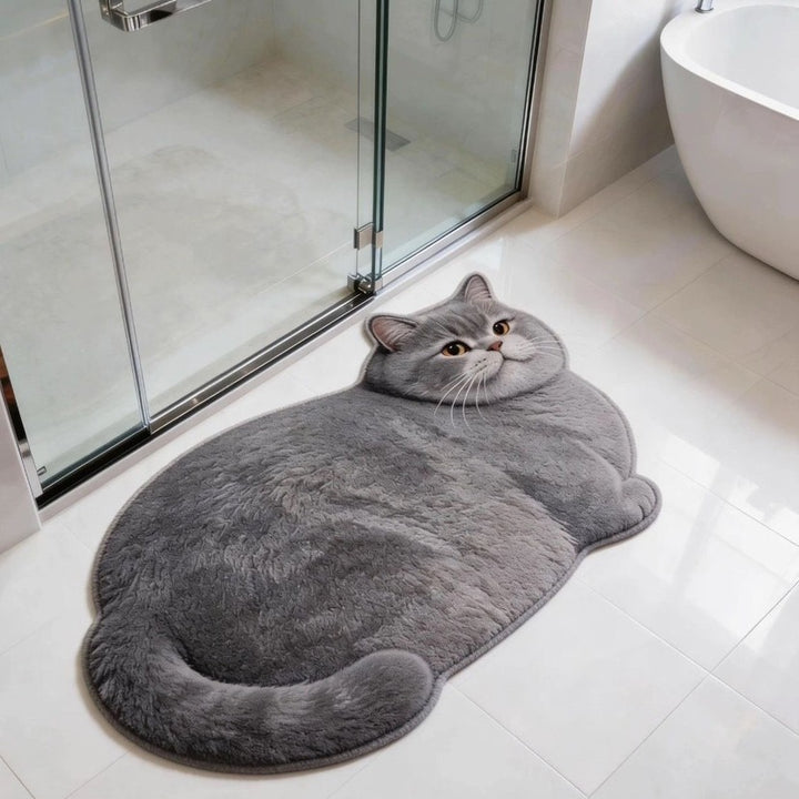 Cat-Shaped Area Rug
