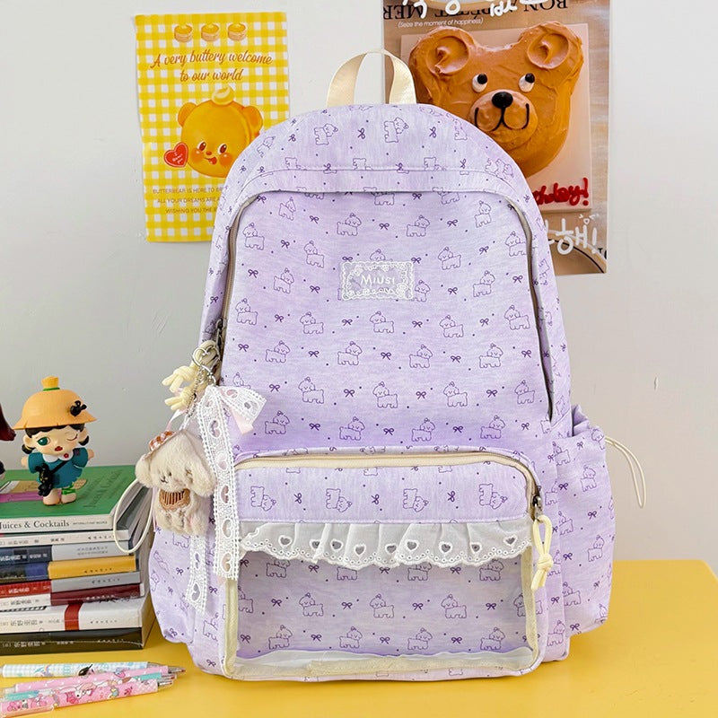 Cute Cartoon-Themed Transparent Backpack Kalsten
