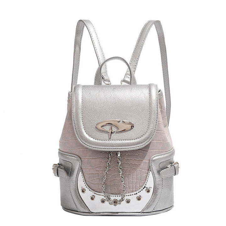 Fashionable Crocodile-Embossed Mini Backpack Kalsten