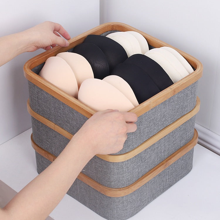 Bamboo Storage Tray Organizer Kalsten