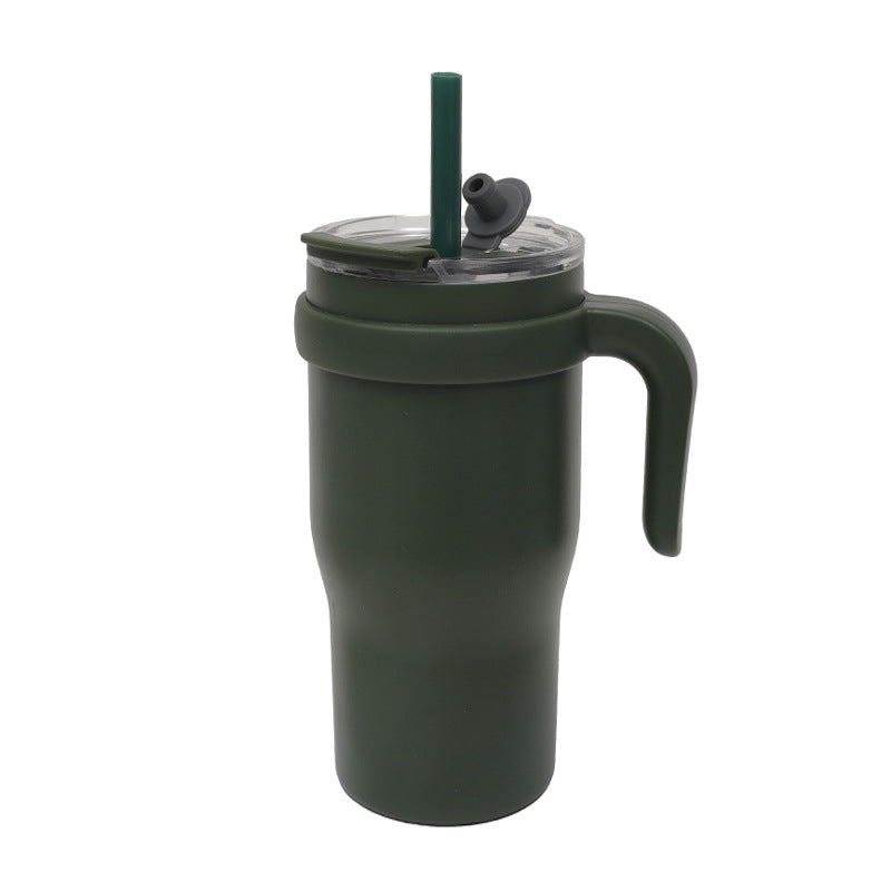 Women's Insulated To-Go Cup with Ergonomic Handle and Flexible Straw Kalsten