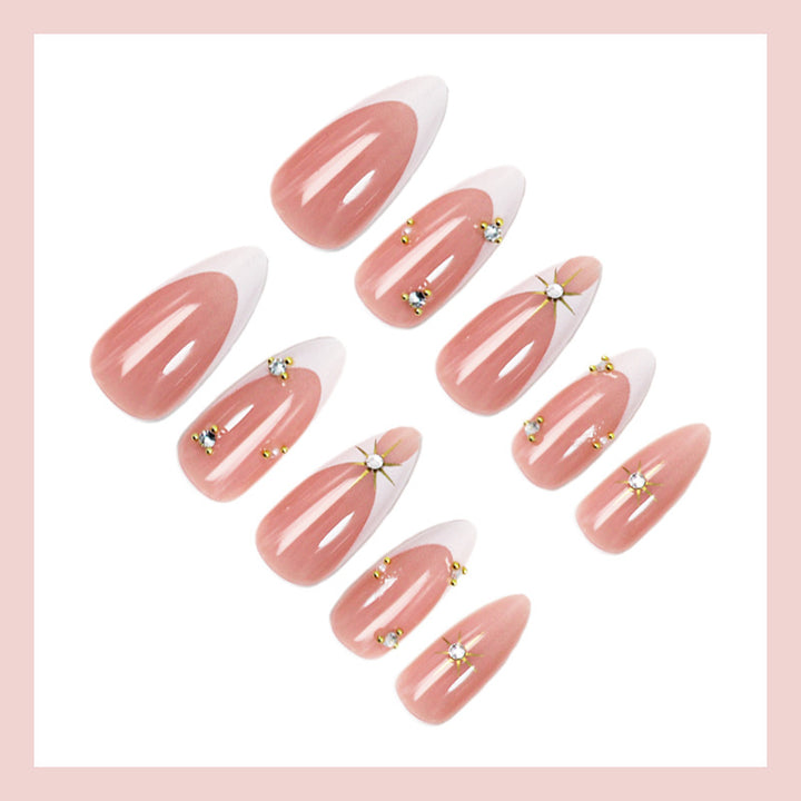 Artificial nail set with elegant tips and glitter accents Kalsten