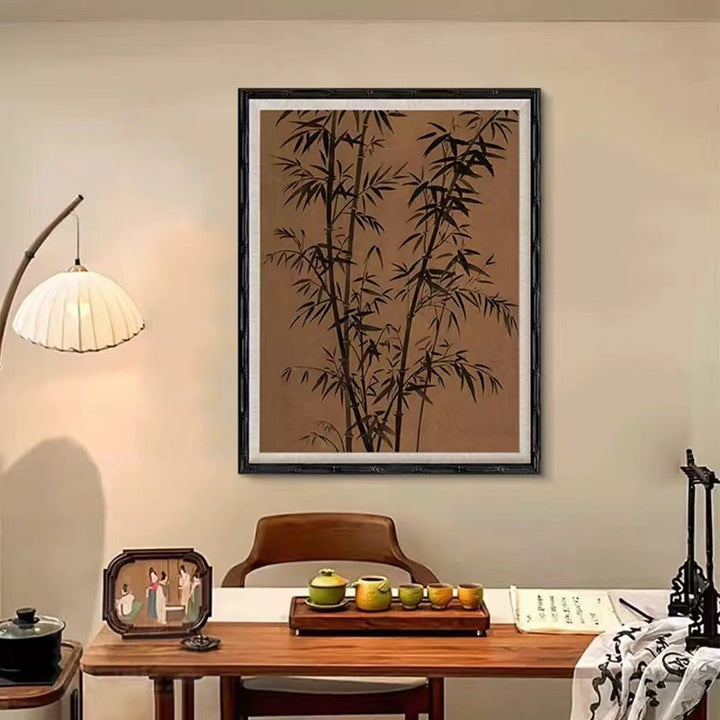 Elegant Framed Art with Traditional Botanical Illustration