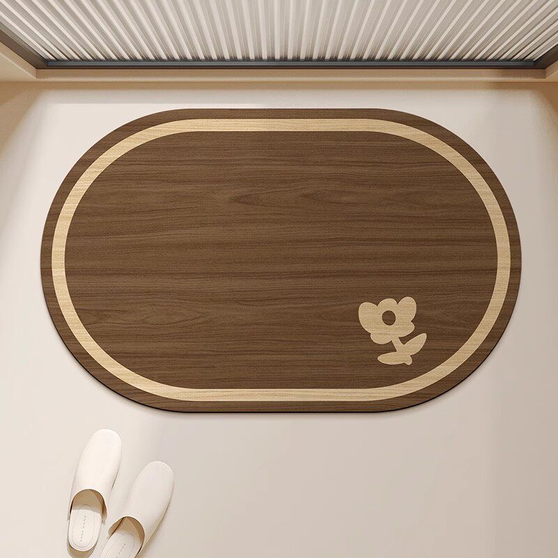 Absorbent Quick-Dry Bamboo-Style Cloud-Shaped Bath Mat