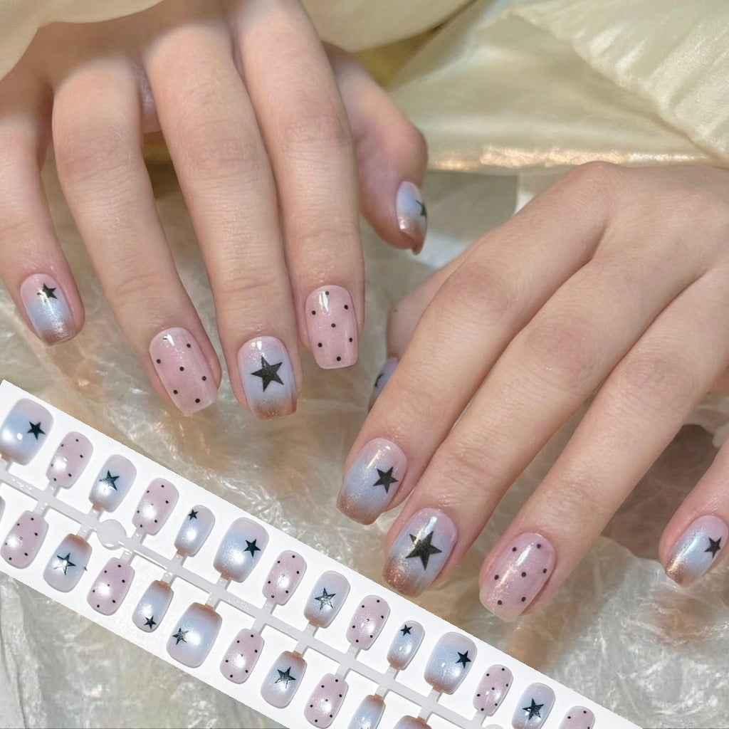 Starry Night Themed Press-On Nail Art