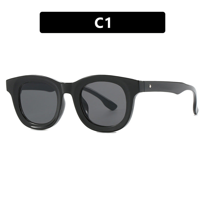 Women's stylish round sunglasses with sturdy frame and protective UV filter Kalsten