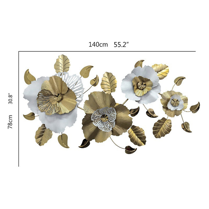 Decorative Metal Flower Wall Sculpture Kalsten