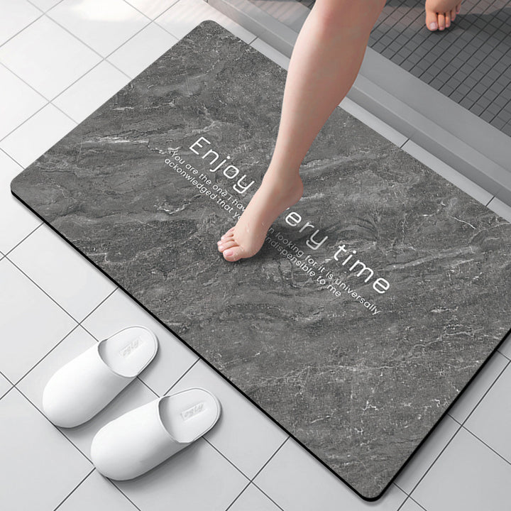 Marble Patterned Bath Mat