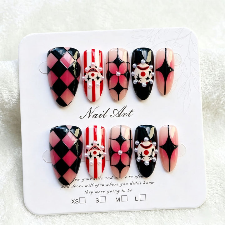 Whimsical Artistic Press-On Nail Set Kalsten