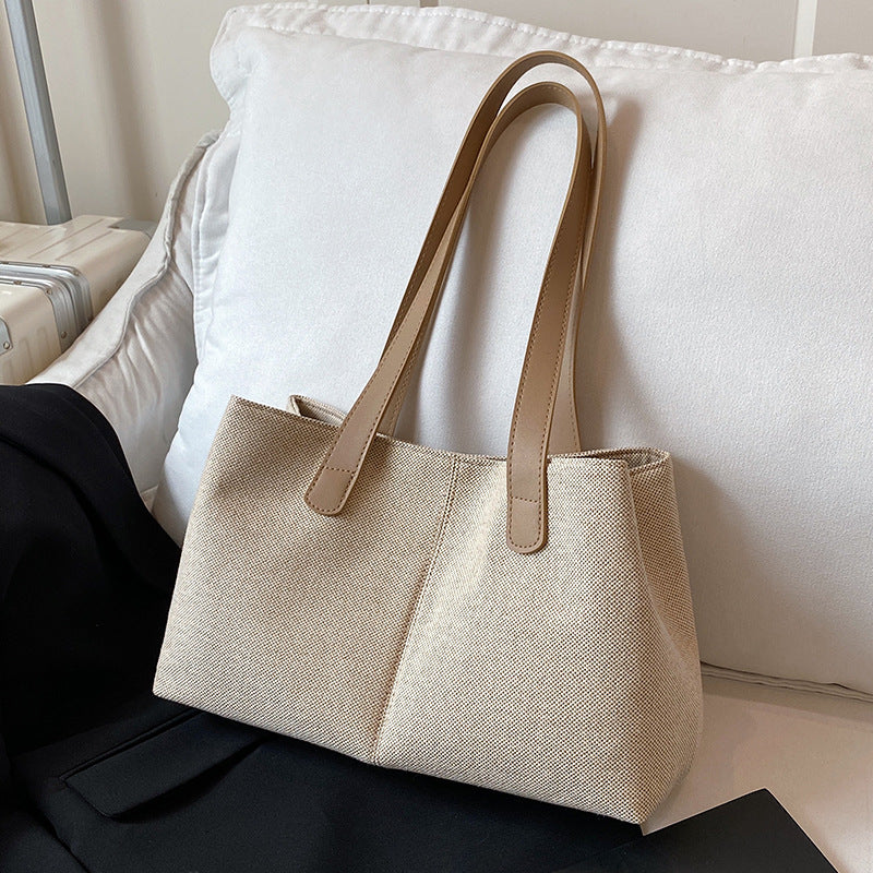 Elegant Structured Canvas Handbag