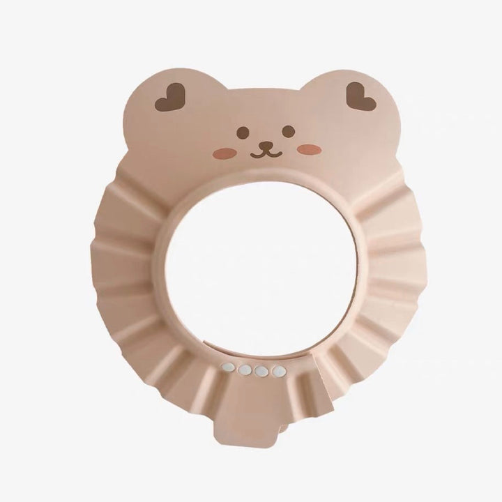 Children's Adjustable Shampoo Shield with Animal Face and Ruffled Brim