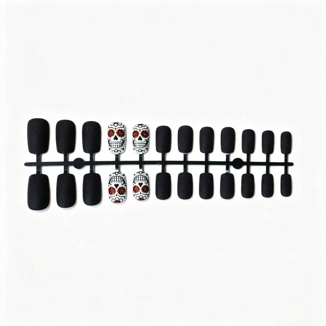 Artistic Skull and Floral Nail Art Kit