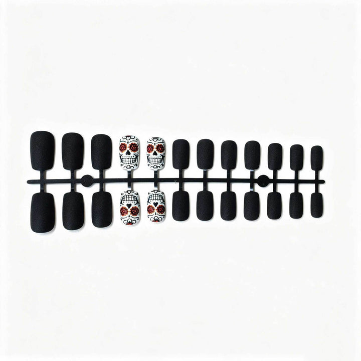 Artistic Skull and Floral Nail Art Kit