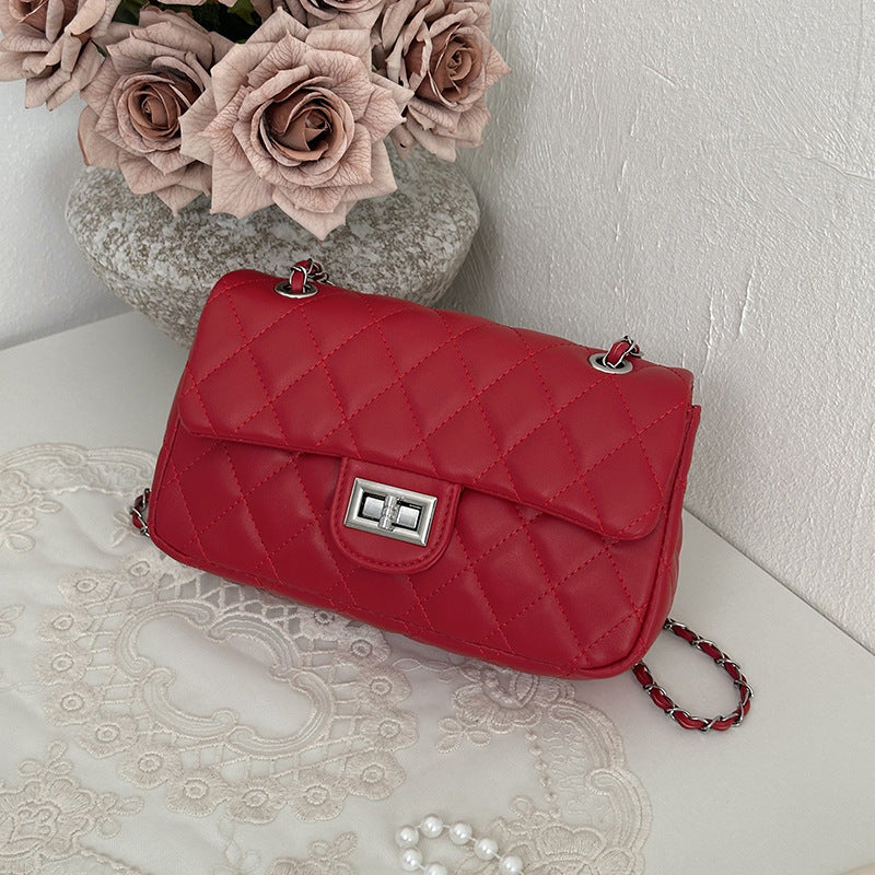 Quilted Chain Strap Evening Clutch Bag