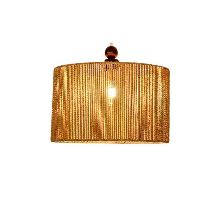 Textured Rattan Pendant Light