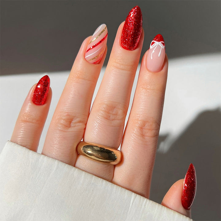 Elegant Glittering Press-On Nail Set Kalsten