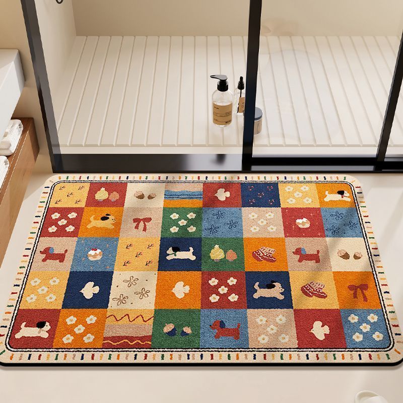 Colorful Geometric Bath Mat Kalsten