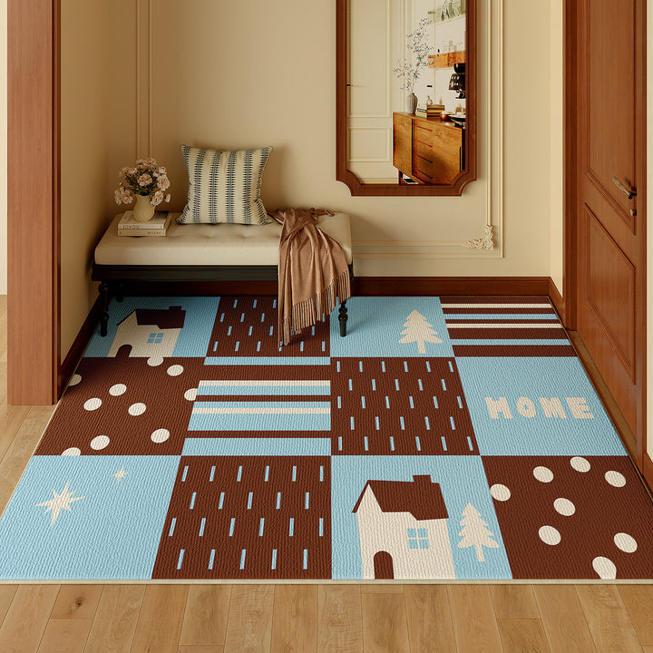 Whimsical Home-Themed Area Rug