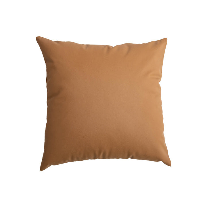 Square Textured Linen-Feel Decorative Throw Pillow Cover with Hidden Zipper