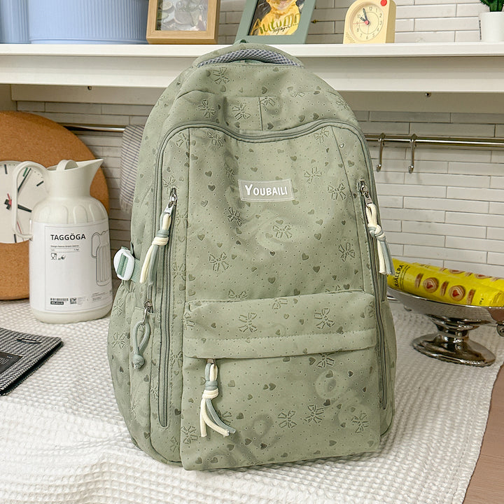 Stylish Floral-Embossed Backpack Kalsten