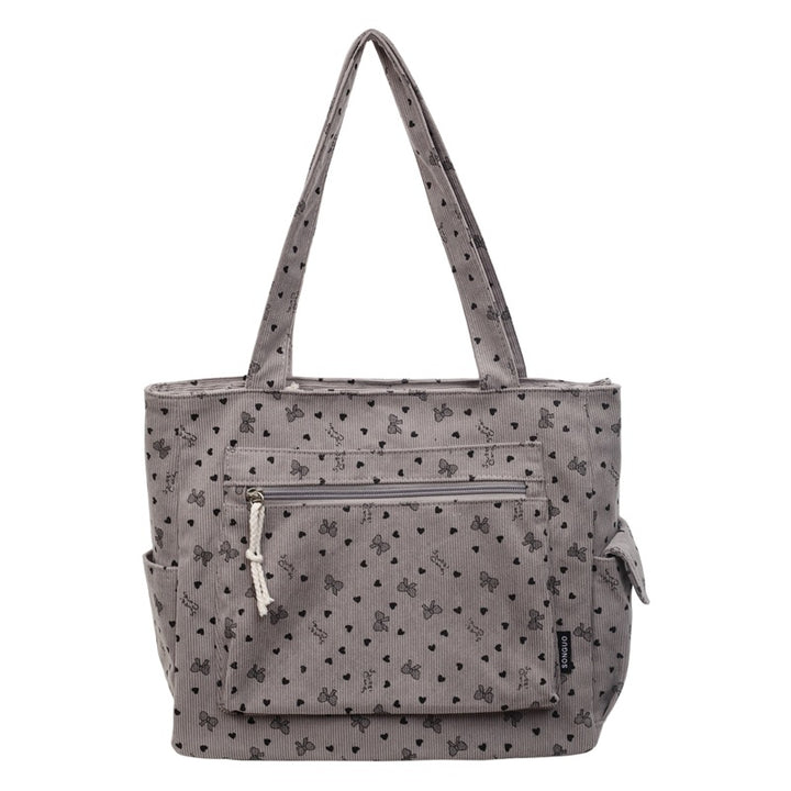 Stylish Double Pocket Tote Bag