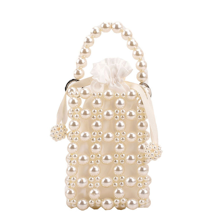 Elegant Pearl-Embellished Evening Handbag
