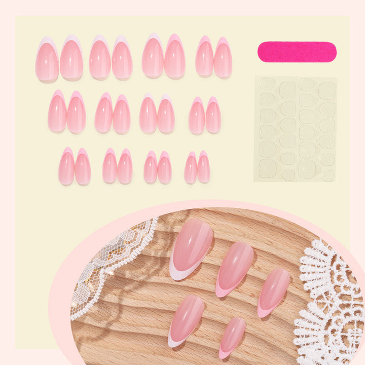 Nail set with elegant French-tip design Kalsten