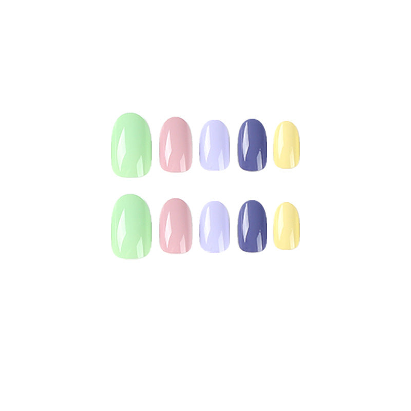 Artistic Nail Art with Soft Colors and High Gloss Finish Kalsten