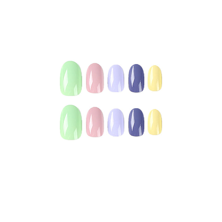 Artistic Nail Art with Soft Colors and High Gloss Finish Kalsten