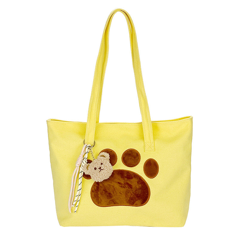 Cute Animal Paw Print Tote Bag